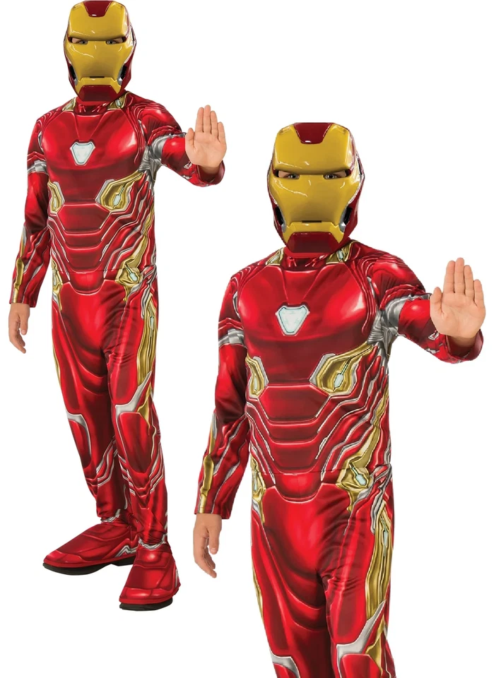Disfraz Iron Man Niños Marca 50 Marvel Superhéroe Vestido Elegante Conjunto + Máscara Foto 1 de 1