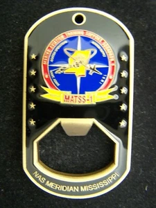 Moneda de desafío del escuadrón de apoyo de entrenamiento de aviación marina MATSS-1 235a bola USMC - Imagen 1 de 2