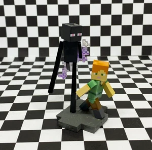 JINX Minecraft Mojang 2015 Craftables Series 1 Alex & Enderman Buildable Figure - Picture 1 of 6
