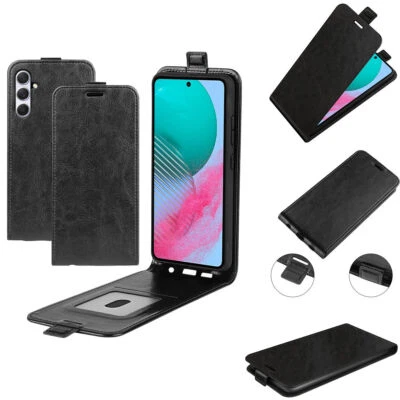 PU Leather Up & Down Flip Wallet Phone Case Magnetic Vertical Cover For Samsung - Image 1 of 4