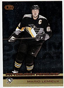 2002-03 PACIFIC HEADS UP #100 MARIO LEMIEUX Pittsburgh Penguins Hockey Card