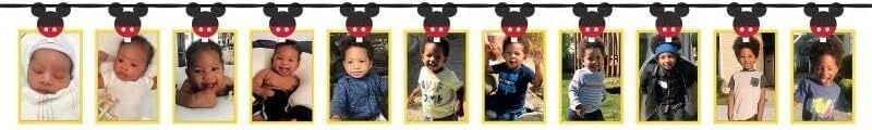 Mickey Mouse Disney Clubhouse Kids Birthday Party Decoration Photo Garland - Image 1 of 1