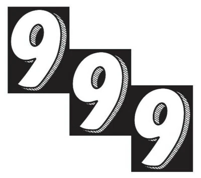 PEGATINAS PARABRISAS DISTRIBUIDOR DE AUTOMÓVILES CALCOMANÍAS DE VINILO GRANDE NÚMERO 3 PAQUETES BLANCO NEGRO Foto 1 de 2