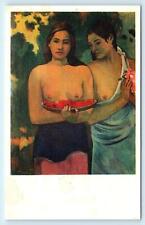 "TWO TAHITIAN WOMEN"  by French  Artist PAUL GAUGUIN  c1950s  Postcard