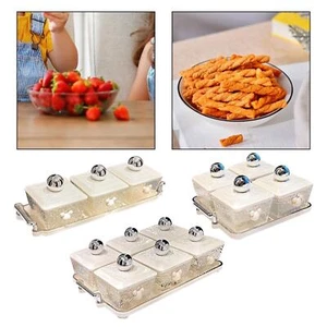 Divided Serving Tray Serving Plate Portable Practical Desserts Serving Tray for - Picture 1 of 17