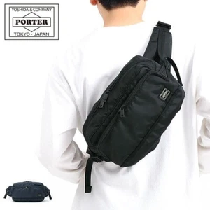 Yoshida Porter Flash Waist bag Sling bag BLACK 689-05951 made in Japan Brand New - Picture 1 of 17