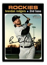 2020 Topps Heritage Brendan Rodgers  #44   Colorado Rockies