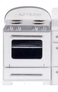 Clerance Venta 1:12 Casa de Muñecas Miniatura Años 50 Estufa/Blanco AZ T5018 - Imagen 1 de 1
