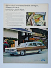 1968 Mercury Colony Park Wagon vintage impression originale annonce 8,5 x 11"
