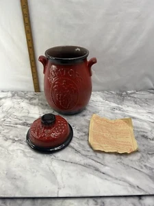 Vintage Rumtopf Lava Rot Vorratsdose mit Deckel West Germany 11" Hoch Portofrei - Bild 1 von 20