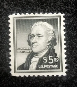 USA1956 #1053 $5.00 Alexander Hamilton  mint light hinged - Picture 1 of 2