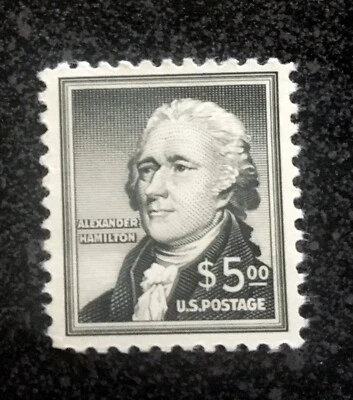 USA1956 #1053 $5.00 Alexander Hamilton  mint light hinged - Image 1 of 2