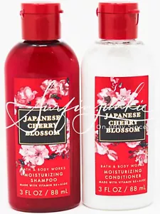 Bath & Body Works Japanese Cherry Blossom Shampoo & Conditioner Mini Travel 3oz - Picture 1 of 1