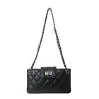 Small Mini Quilted Lambskin Leather Purse Clutch Wallet with Chains Shoulder Bag