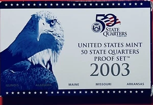 2003-S, 50 STATE QUARTERS, 5 S-QUARTERS PROOF MINT DEEP CAMEO SET, W/BOX & CoA, - Picture 1 of 3