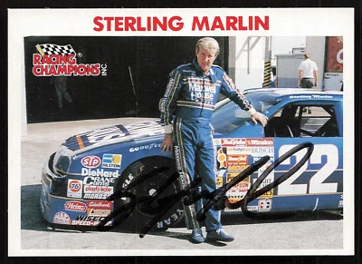 1989-92 Racing Champions (NASCAR) -STERLING MARLIN (#22) *AUTOGRAPHED* - Image 1 of 2