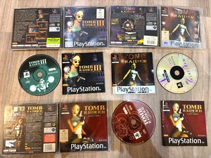 PlayStation 1 PS1 Tomb Raider 1 + 2 + 3 Bundle, 100% Complete PAL AUS Perth Ship - Picture 1 of 1