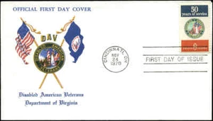 US FDC #1421 DAV of Virginia Cachet Cincinnati, OH DAV with Enclosure - Picture 1 of 2