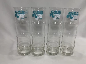 4 Vintage 1974 Kapok Tree Inn 10” Souvenir Glass Peter Pan Inn Bamboo Glasses - Picture 1 of 10