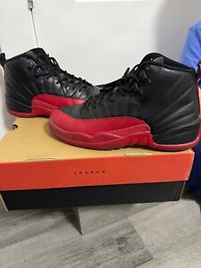 Nike Jordan 12 Retro Flu Game Black Red 2016 (130690-002) Men's Size 9