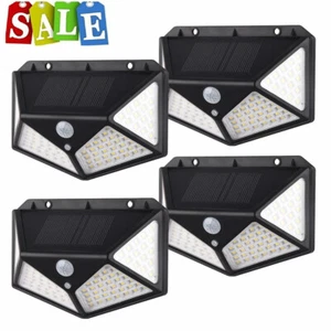 4Pack UMEXUS Solar Power 100 LED Lights PIR Motion Sensor Outdoor Security Lamp - Picture 1 of 15