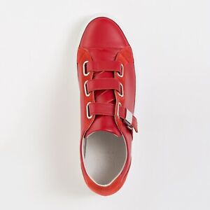 ITALIAN SEDITIONARY LO LEATHER RED MADE IN ITALY SIZE 41 UK 7 NEW AND BOXED