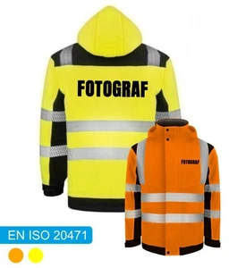 FOTOGRAF Softshell Winterjacke | Sicherheitsjacke mit Reißverschluss & Taschen - Bild 1 von 17