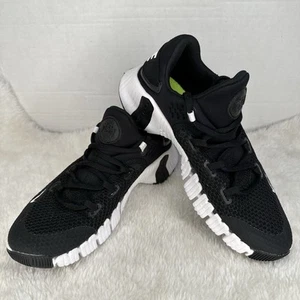 Nike Free Metcon 4 Black White Volt Women's Sz 7 Training Shoes CZ0596-010 - Picture 1 of 16