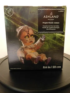 Muñeca momia animada Ashland Halloween 8,6" función rabieta con luces sonido nueva en caja - Imagen 1 de 7