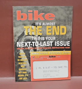 Rare Vintage BIKE Magazine Renewal Edition – "Next-To-Last Issue" Promo Cover❤ - Picture 1 of 3