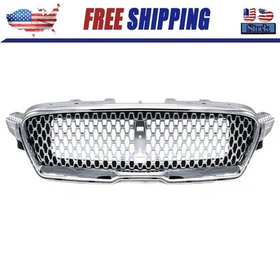 Parrilla de malla superior delantera para Lincoln MKZ 2017 2018 2019 parachoques ventilación parrilla cromada Foto 1 de 4