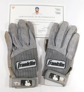 2019 Signed Amed Rosario Game-Used Gray Franklin Batting Gloves COA AA0054218 - Picture 1 of 4