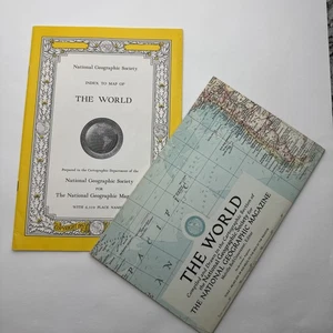 1957 - Map Index and Map - The World - National Geographic - Picture 1 of 7