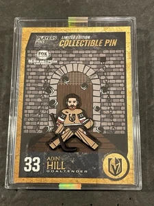 Prendedor coleccionable Vegas Golden Knights pretemporada Adin Hill edición limitada nuevo - Imagen 1 de 2