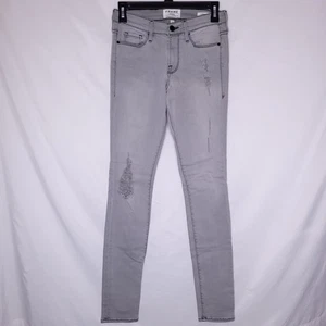 Frame Jeans Womens 27 Gray Le Skinny De Jeanne Distressed - Picture 1 of 10