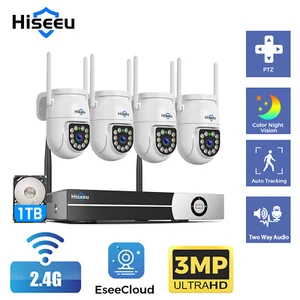 Hiseeu 3MP PTZ CCTV Security Camera System,16CH 5G Wifi NVR,500G HDD,Eseecloud - Picture 1 of 12
