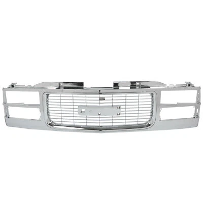 Grille Assembly For 1994-1998 GMC C1500 K1500 1994-2000 K3500 C3500 K2500 Chrome - Image 1 of 4
