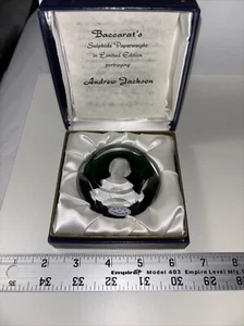 BACCARAT Sulphide Paperweight ANDREW JACKSON RARE - Picture 1 of 14