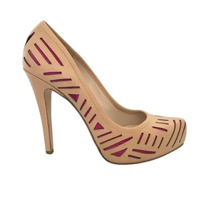 BCBG Generation Womens Heels Size 8.5 Prague Mojave Magenta High Leather Pumps - Picture 1 of 11