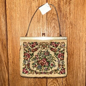 Rare Vintage Floral Snap Purse Hand Bag - Bild 1 von 5