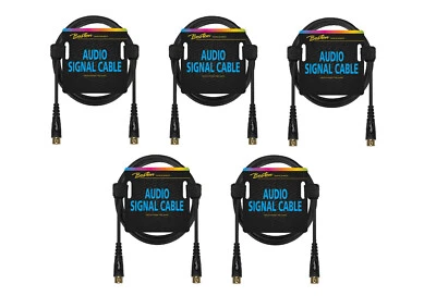 MIDI Kabel 6m DIN 5-polig Stecker AC-300-600 schwarz Midikabel Set 5 Stück Neu - Bild 1 von 2