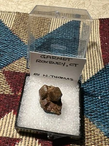 Garnet crystal, Greens Farm locality, Roxbury, CT - Picture 1 of 3