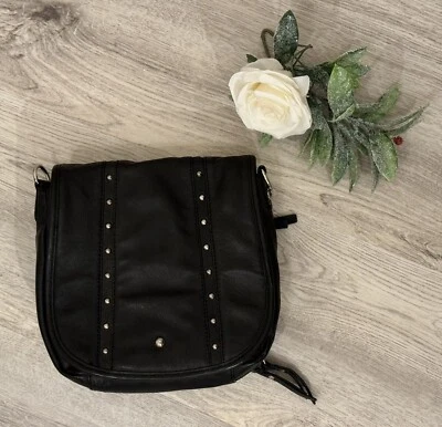 Gun Tote’n Mamas Conceal & Carry Black Leather With Silver Studs Crossbody EUC - Image 1 of 4