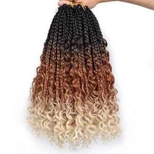 Beverlee Womens 14 Inch Boho Box Pre-looped Synthetic 8 Packs 128 Strands Braids - Picture 1 of 7