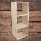 1-4 Tier Wooden Bookcase Shelving Display Storage / Unpainted Pine /Natural Wood