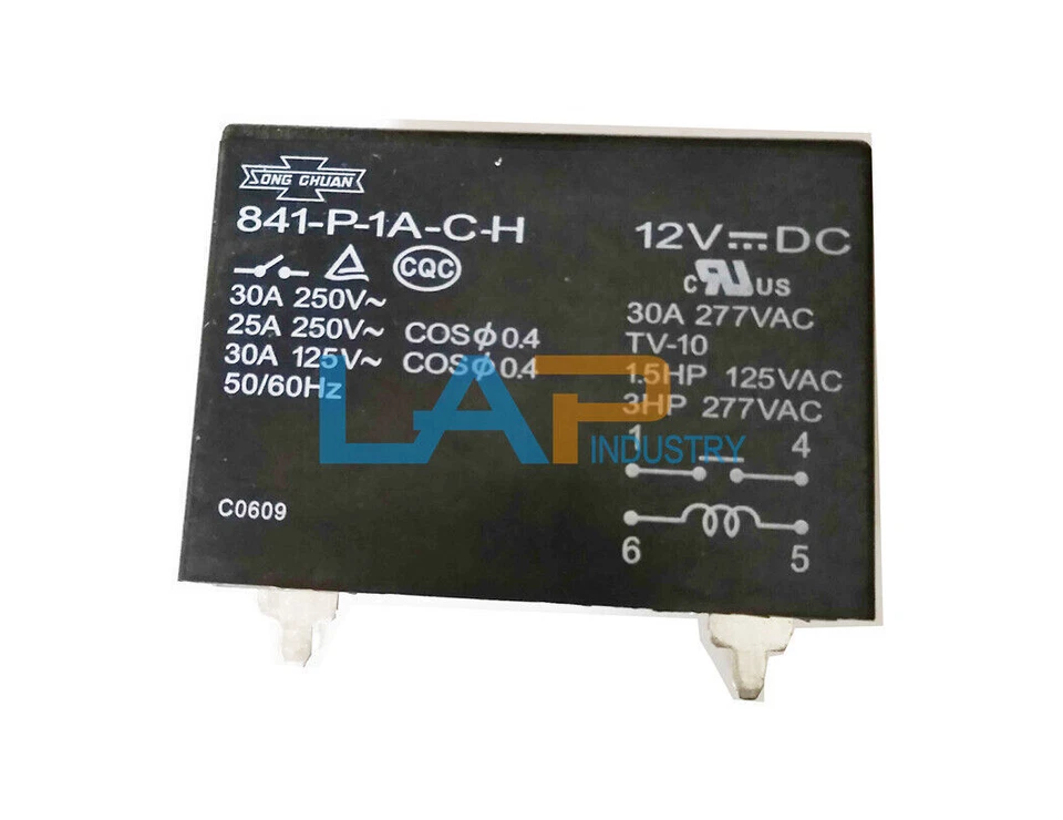 QTY:2 New For SONG CHUAN Relays 841-P-1A-C-H 12VDC - Image 1 of 1