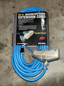 ATD 8009 50 Foot 3 Outlet 14/3 Extension Cord Indoor Outdoor 14awg - Picture 1 of 2