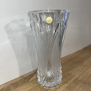 Grand Vase En Cristal D’Arques Bi Texture Modèle Chatelet 29,5 cm - Picture 1 of 4