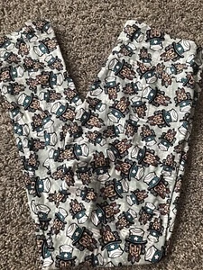 LulaRoe Leggings Woman’s One Size Gray Multicolor Uncle Sam Print OS NWOT - Picture 1 of 4