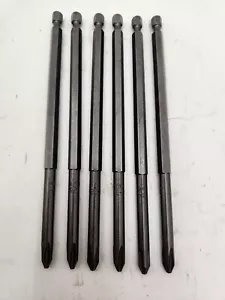 6 NUEVOS APEX #2 Phillips 6" Largo Destornillador Brocas 492-C Hecho en EE. UU. Aviones - Imagen 1 de 1